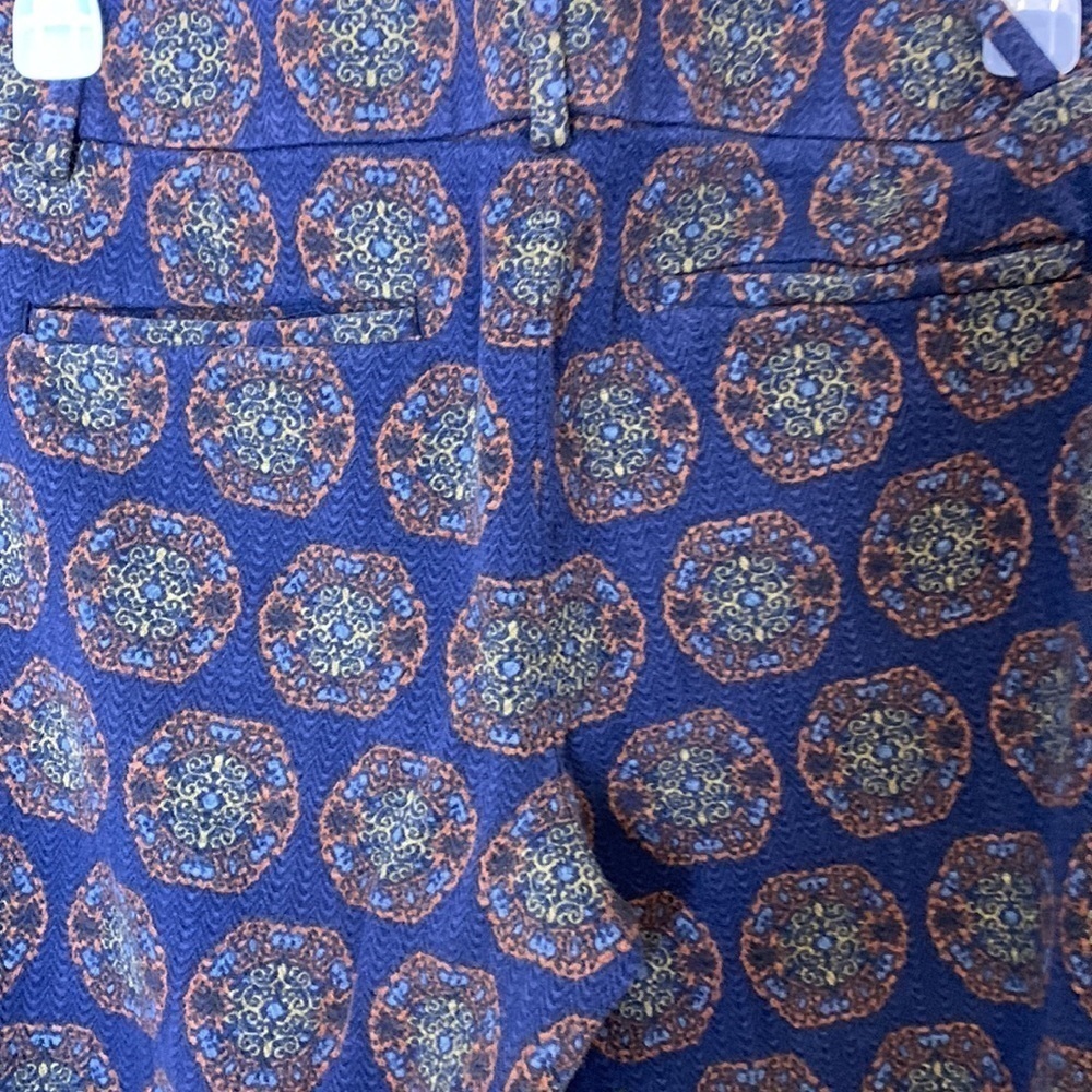 LOFT Blue Medallion Marisa Slim Ankle Dress Pants size 8 - Picture 3 of 6